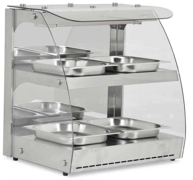 100 L Double-Shelf Full Service Heated Display Case